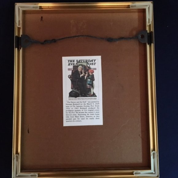 "Doctor and the Doll" Framed CPC Reproduction Print Wall Art by Norman Rockwell - Picture 6 of 11